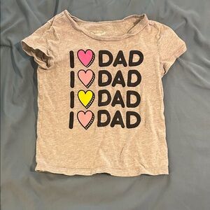 OshKosh B'gosh Kids I Love Dad Tee with Pink and Yellow Hearts